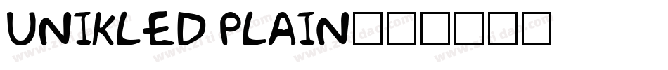 Unikled Plain字体转换